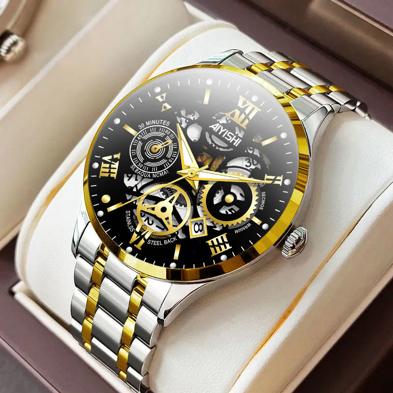 Men's Automatic Non-mechanical Men's Watch Stainless Steel Waterproof - ARCHSHOPE