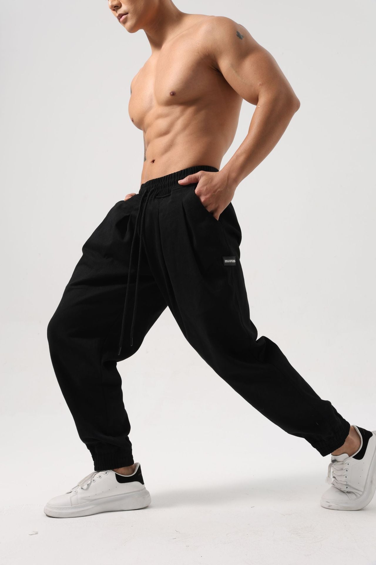 Fitnesshose Herren Baumwolle Locker