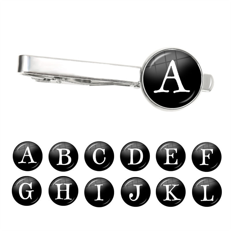 Letter Tie Clip Decoration With French Shirt - ARCHSHOPE