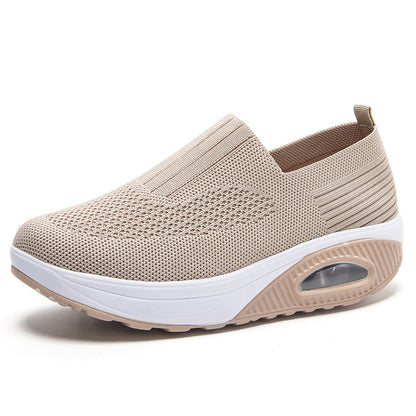 New Women's Leisure Sports Air Cushion Non-slip Flying Woven Women's Shoes