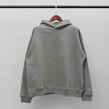 Klassischer einfarbiger High Street Plus Fleece-Kapuzenpullover für Herren