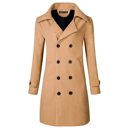 Zweireihiger mittellanger Trenchcoat in Übergröße