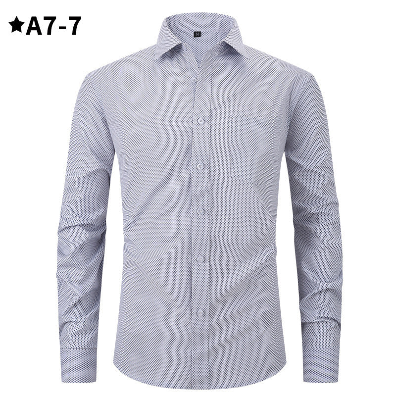 Chemise à carreaux à col polo de couleur unie pour homme