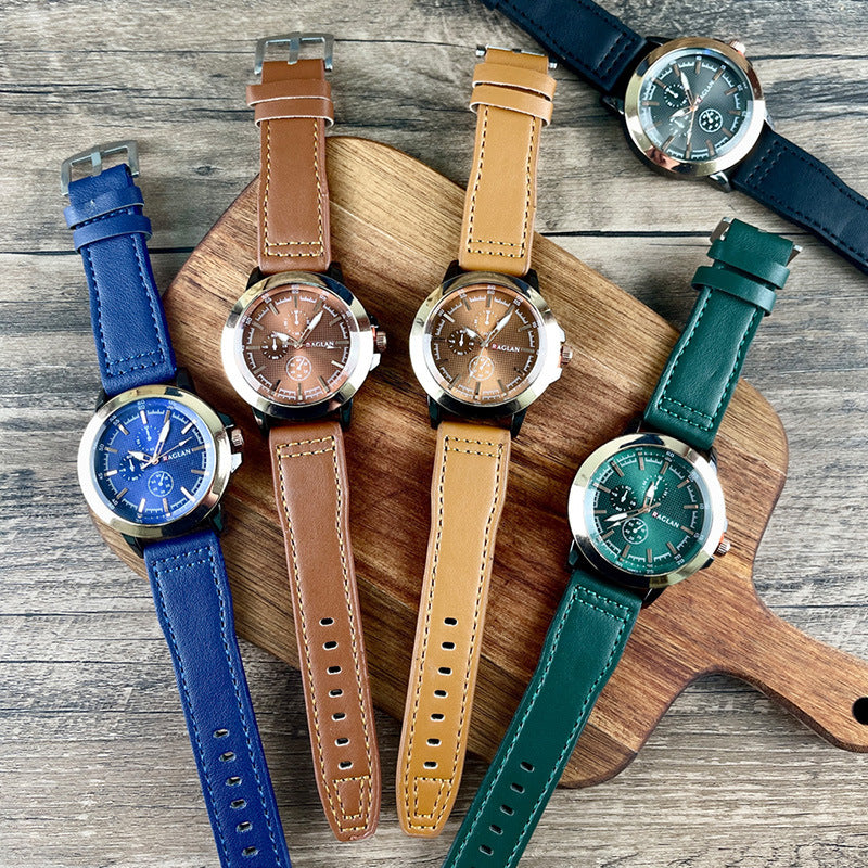 New Three-eye Retro-style Mens Watch - ARCHSHOPE