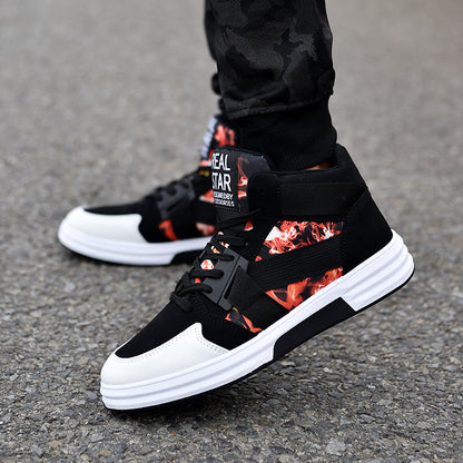 Camouflage High-Top-Schnürschuh