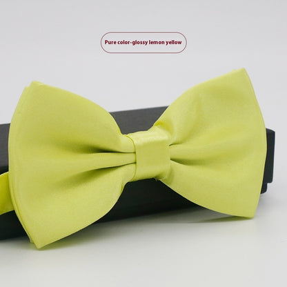 Men's Solid Color Formal Wear Wedding Business Casual Groom Groomsman Bow Tie - ARCHSHOPE
