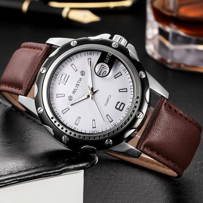 Waterproof Men's Calendar Business Quartz Watch - ARCHSHOPE