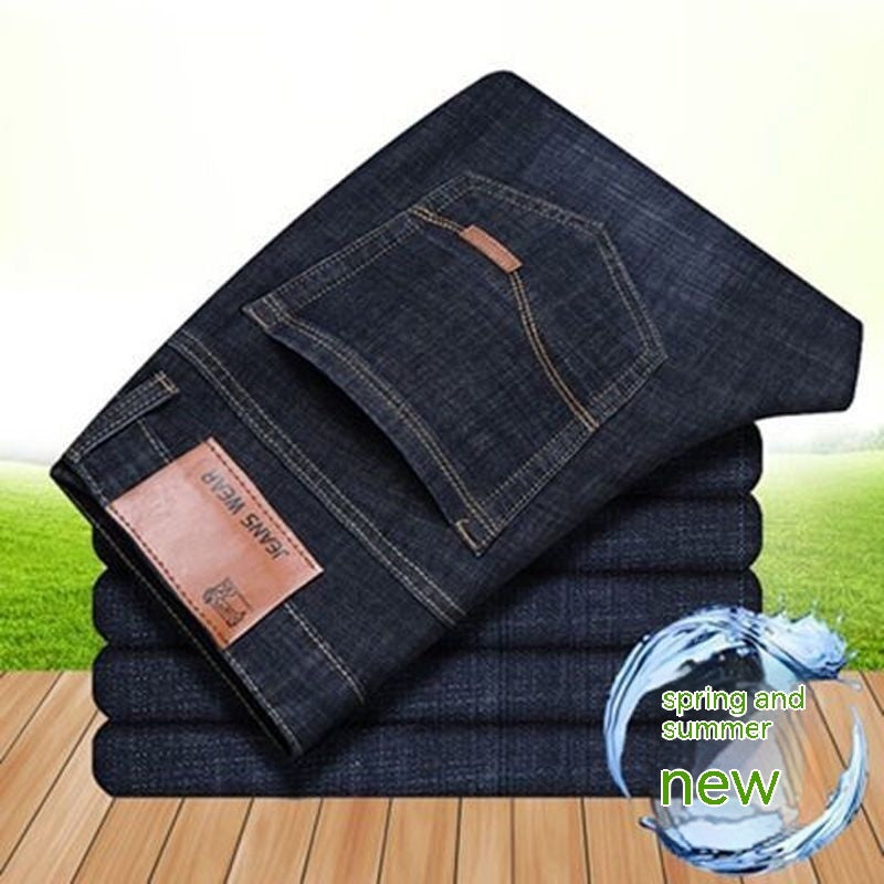 Elastische Herren Straight Tube Loose Casual Jeans