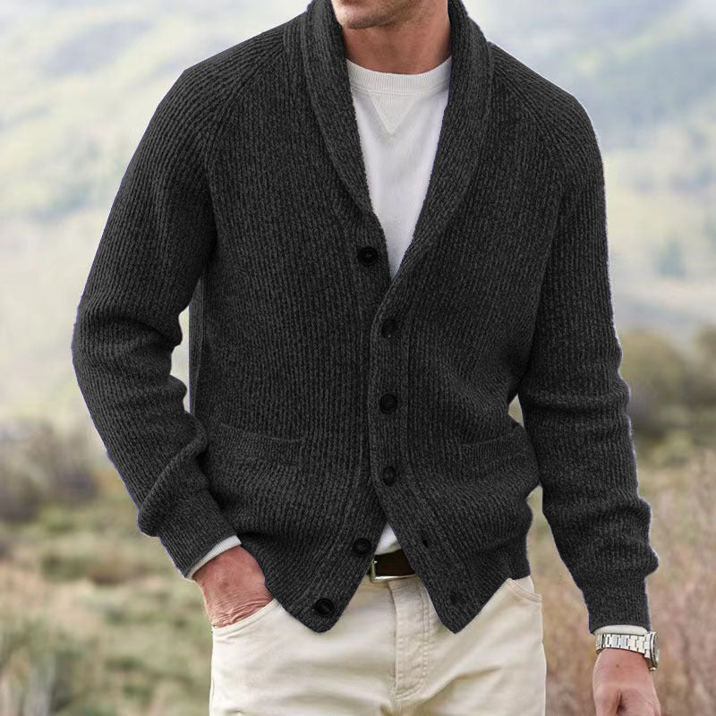 Men's Lapel Multi-button Thickening Cardigan Coat - ARCHSHOPE