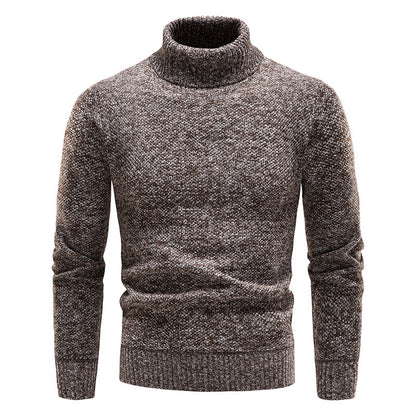Pull à col roulé extérieur pour homme