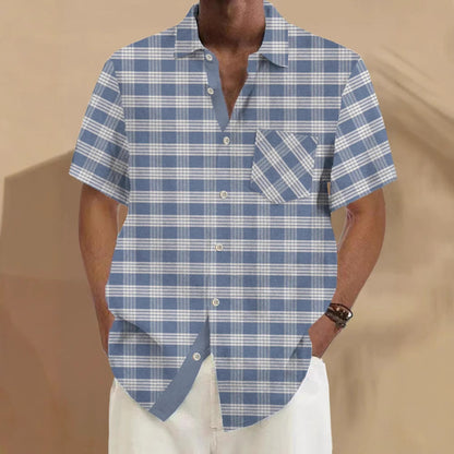 Cardigan ample imprimé pour homme, manches courtes, idéal pour les loisirs, pour l'été