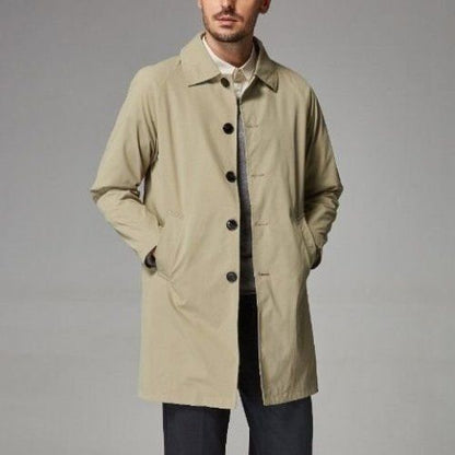 Trench mi-long ample pour homme, manteau fin et décontracté