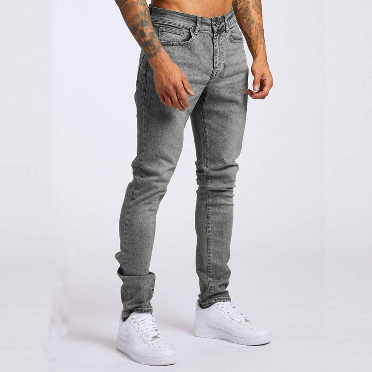 Men's Fashion Casual Slim Fit High Waist Jeans - ARCHSHOPE