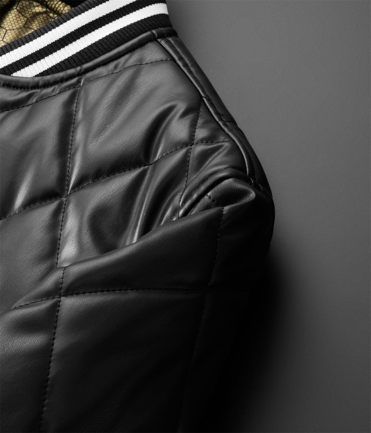 Veste en cuir pour homme, uniforme de baseball tendance pour homme