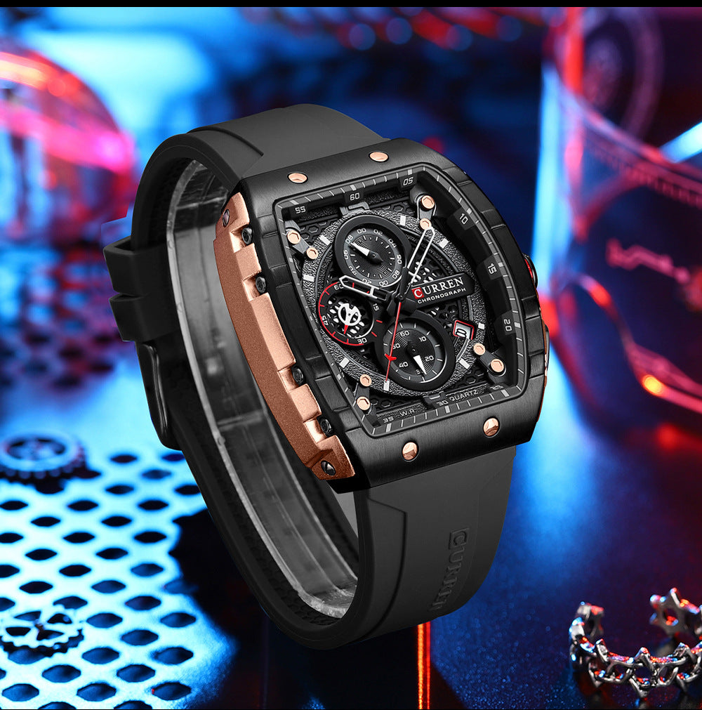 Men's Six-pin Quartz Tape Men's Watch - ARCHSHOPE