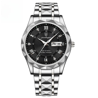 Men's Waterproof Double Calendar Luminous Quartz Watch - ARCHSHOPE