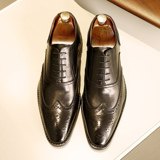 Men's Leather Shoes Shoes Rubber Sole Leather Shoes Oxford Shoes - ARCHSHOPE