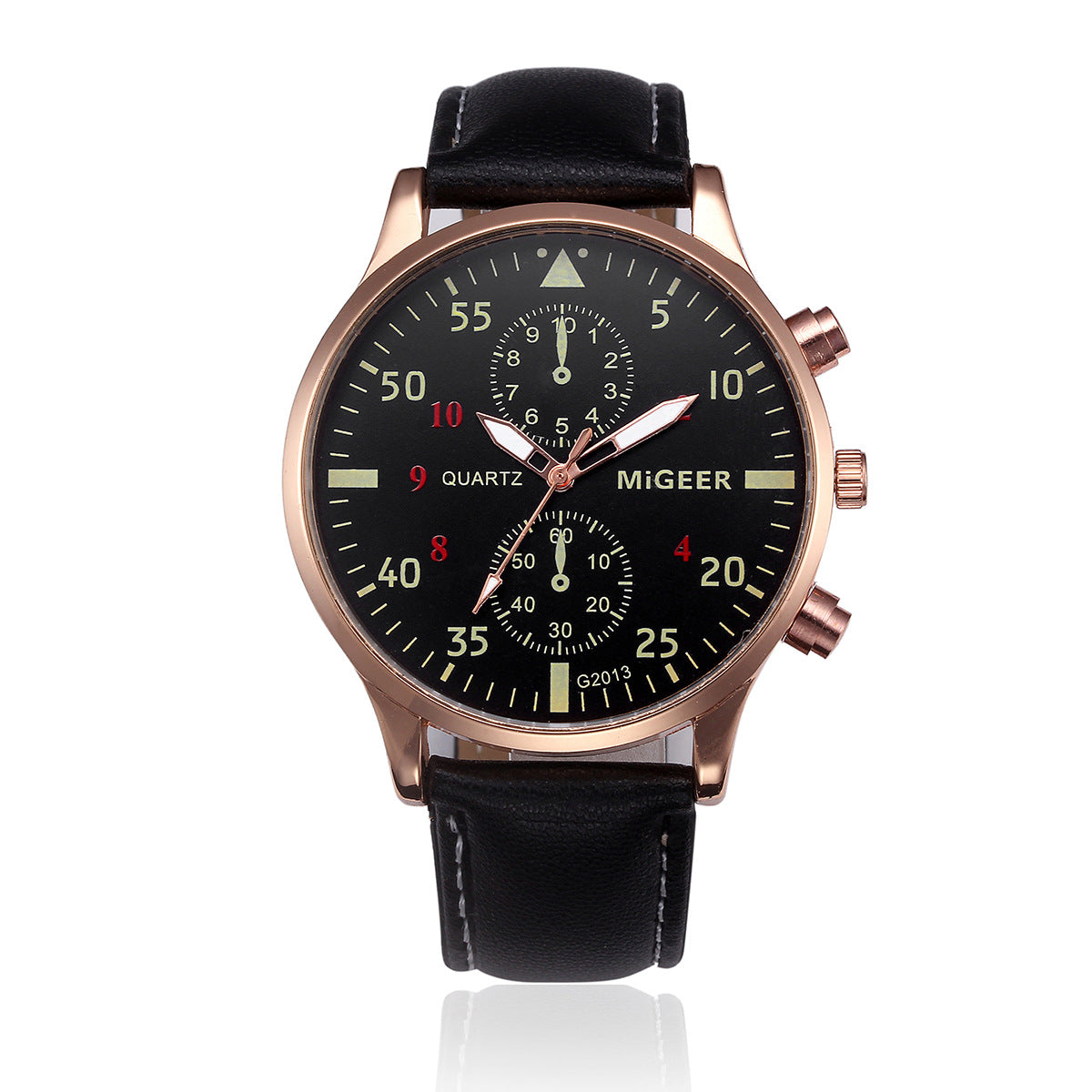 MIGEER Retro Design Men Watches Casual PU Leather Band Analog Alloy Quartz Wrist Watch Relogio masculino montre homme Clock New - ARCHSHOPE