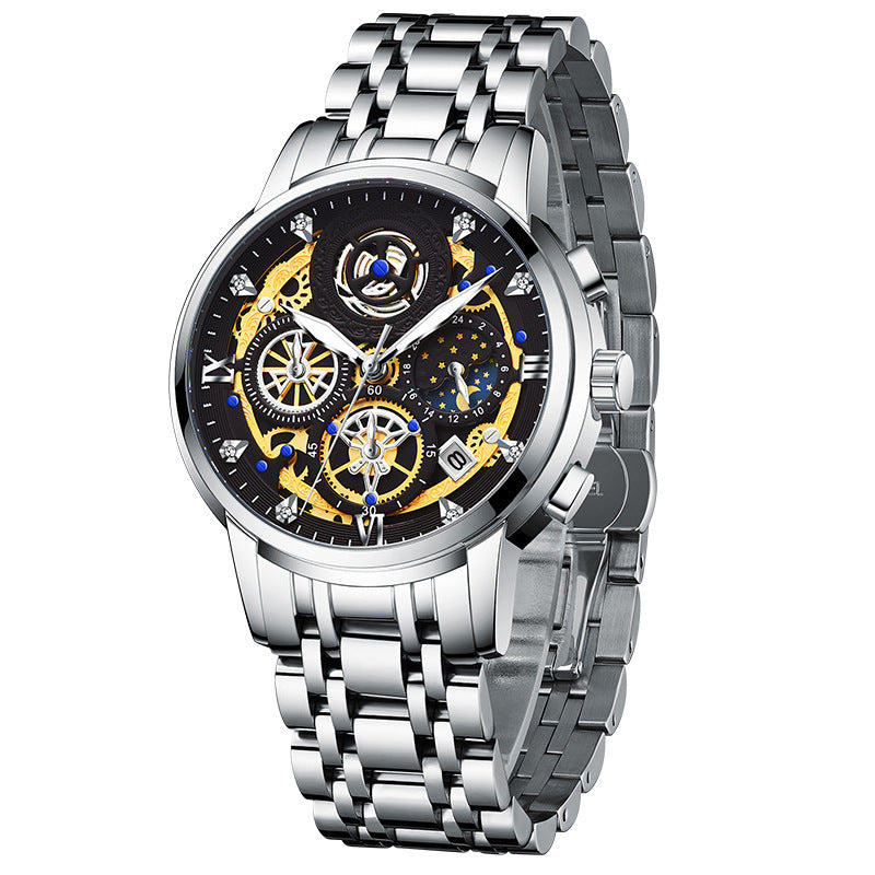 Men's Stainless Steel Multifunction Quartz Watch - ARCHSHOPE