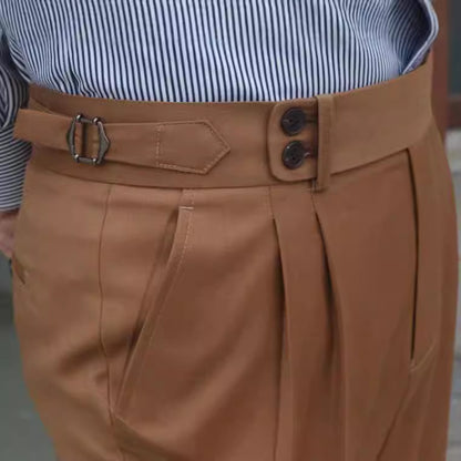 Pantalon de costume slim à brides et boucle Paris