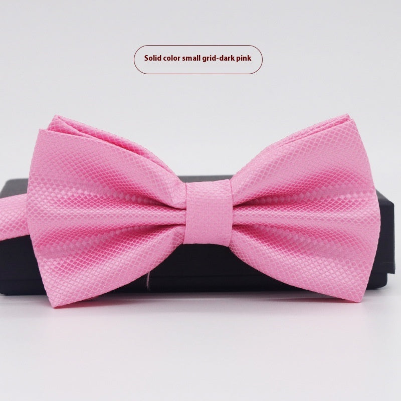 Men's Solid Color Formal Wear Wedding Business Casual Groom Groomsman Bow Tie - ARCHSHOPE