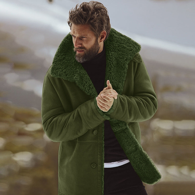 Warm mid-length men's coat - ARCHSHOPE
