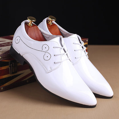 Men Leather Shoes Men Business Casual Dress Shoes Business Casual Leather Shoes Slip-on Black Driving Shoe For Men - ARCHSHOPE