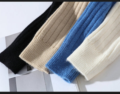 Lässiger, einfarbiger, gedrehter Pullover für Herren
