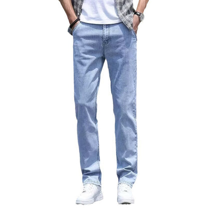 Herren Jeans Dünne Lose Gerade Lässige Lange Hosen