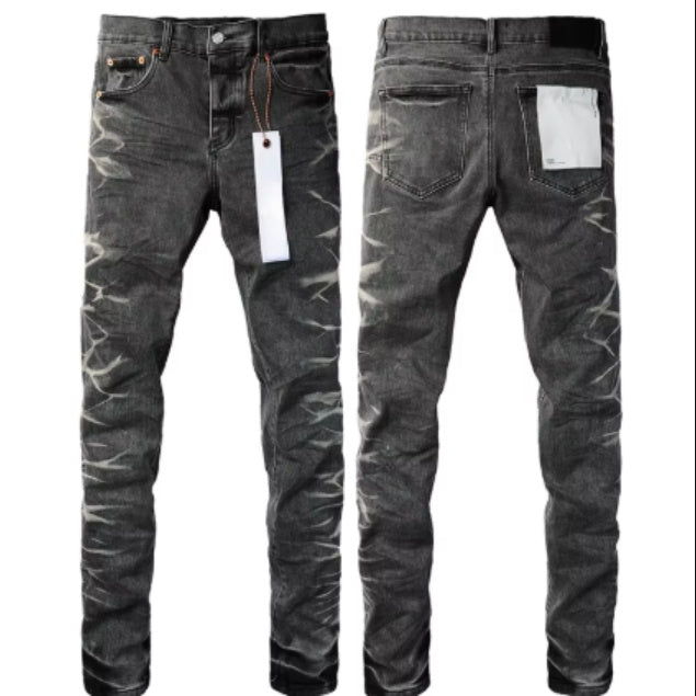 Jeans de créateurs de rue européens et américains de couleur unie, style hip-hop rétro américain