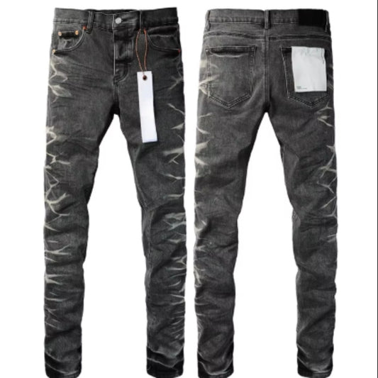 Jeans de créateurs de rue européens et américains de couleur unie, style hip-hop rétro américain