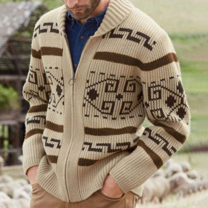 Herrenmode Revers Jugend Casual Cardigan Jacke