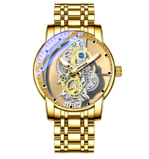 Men Watch Skeleton Automatic Quartz Watch Gold Skeleton Vintage Man Watch Mens Watches Top Brand Luxury - ARCHSHOPE