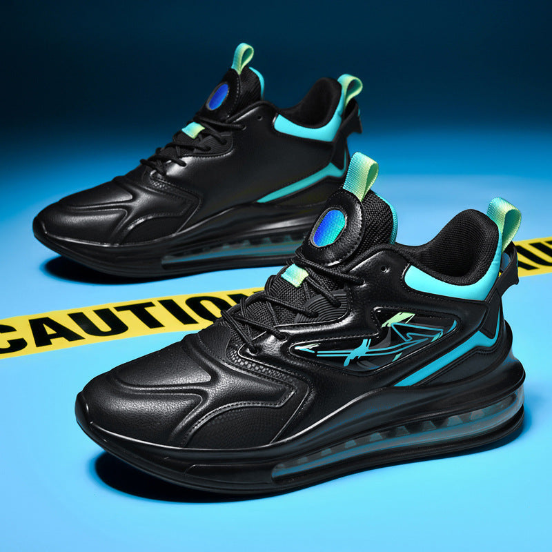 Farblich passende Schnür-Sneaker mit Luftpolsterung, leichte Herrenschuhe mit dicker Sohle, modische Freizeitschuhe für den Laufsport