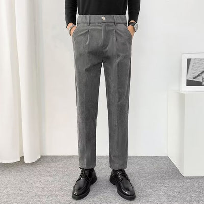 All-Match-Anzughose mit Stretch-Drapierung, gerade, knöchellange Cargohose