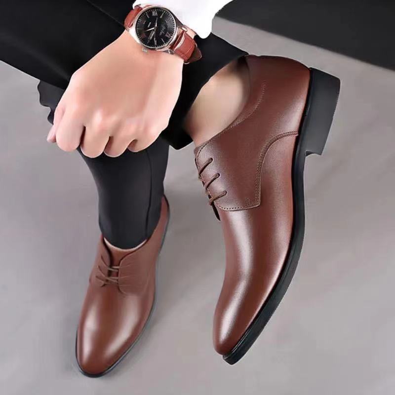 Chaussures en cuir décontractées pour hommes, style business et formel