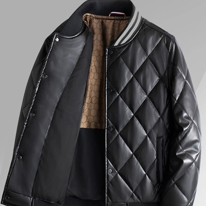 Veste en cuir pour homme, uniforme de baseball tendance pour homme