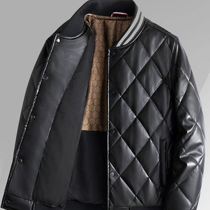 Veste en cuir pour homme, uniforme de baseball tendance pour homme
