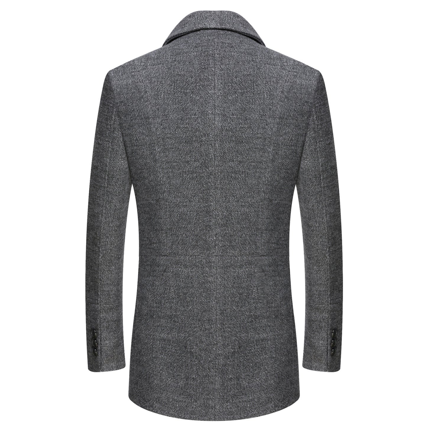 Manteau à revers épais pour hommes d'âge moyen