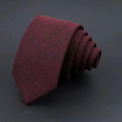 Thickened Sanded Fabric Hand Hit Men's Business Fashion Striped Solid Color Tie Cotton Formal Wear - ARCHSHOPE