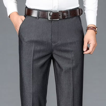 Herren Business Anzughose Drapierte Freizeithose