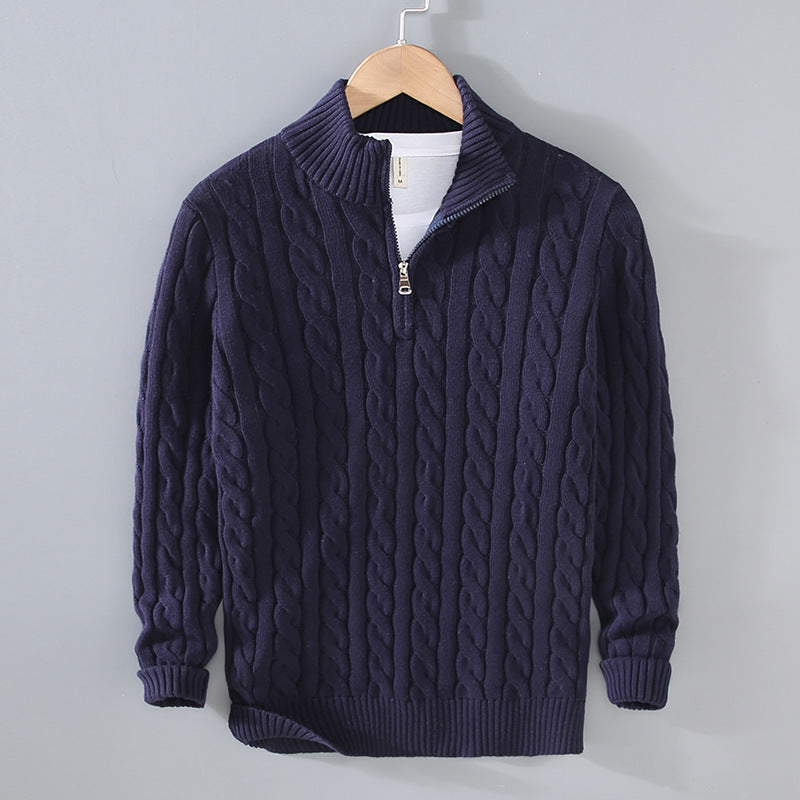Sweater Loose Zip Pullover Knitting Sweater Coat Men - ARCHSHOPE