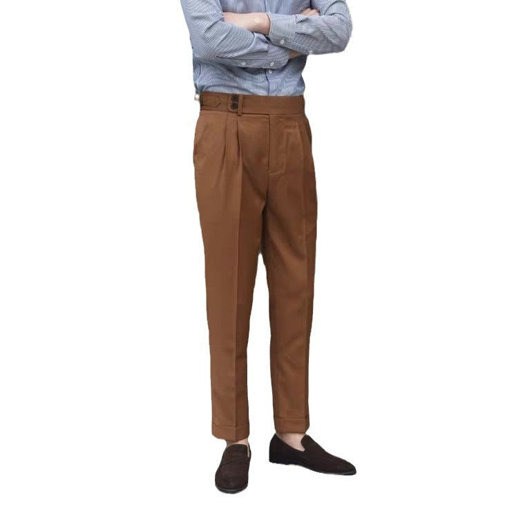 Pantalon de costume slim à brides et boucle Paris