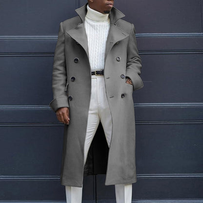 Britischer lockerer Mantel, mittellanger Trenchcoat