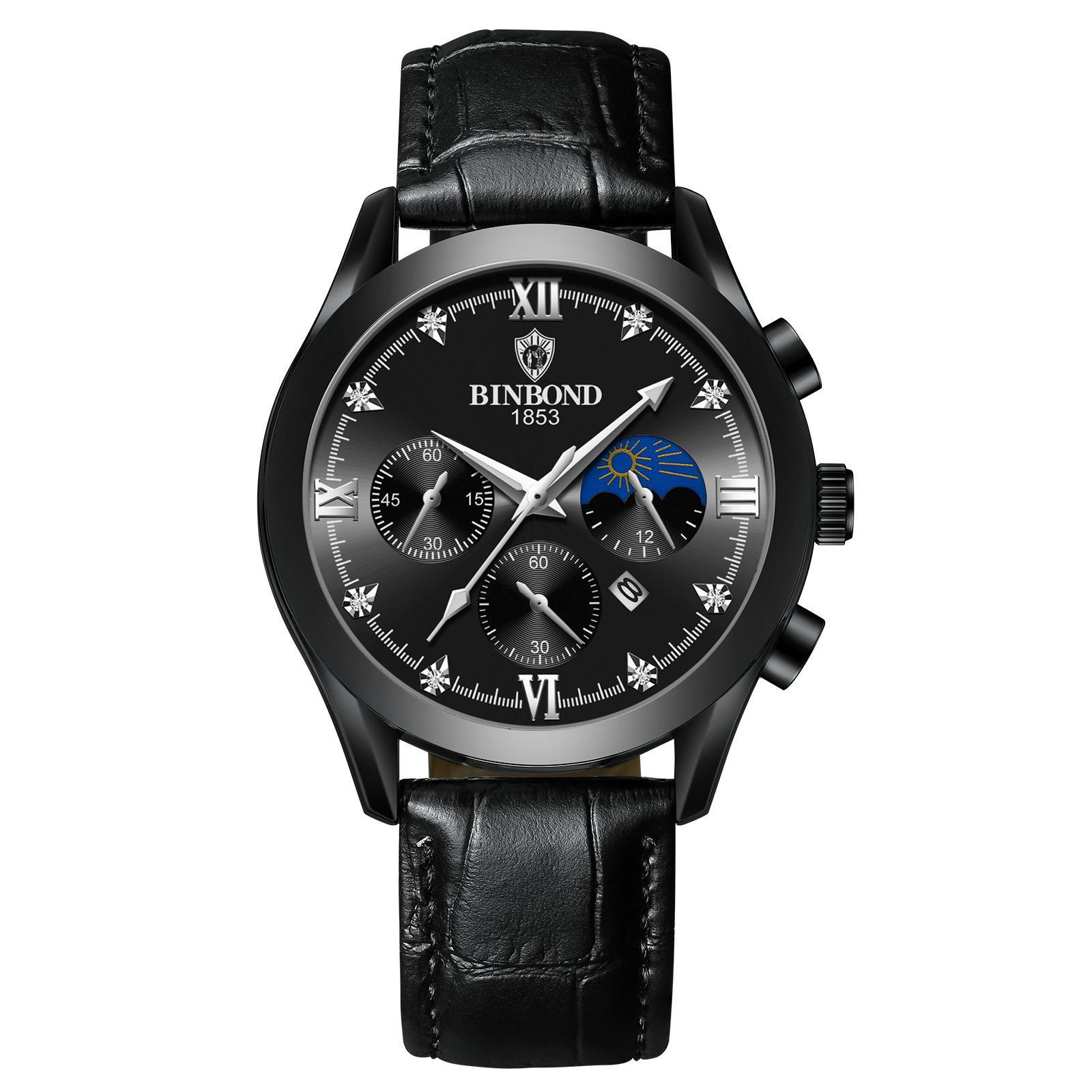 Waterproof Luminous Calendar Men's Fashion Genuine Leather Watch - ARCHSHOPE