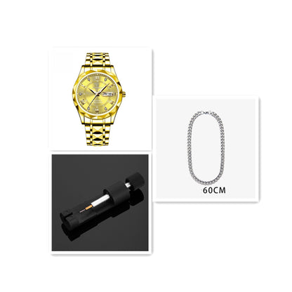 Men's Waterproof Double Calendar Luminous Quartz Watch - ARCHSHOPE