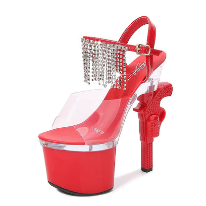 Muffin Sandals Super High Heels Transparent High Heels - ARCHSHOPE