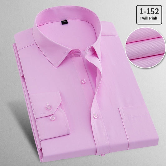 Chemise à manches longues pour homme, blanche, style business, printemps