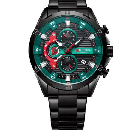 Six-hand Steel-band Round Quartz Watch A Stylish Timepiece - ARCHSHOPE