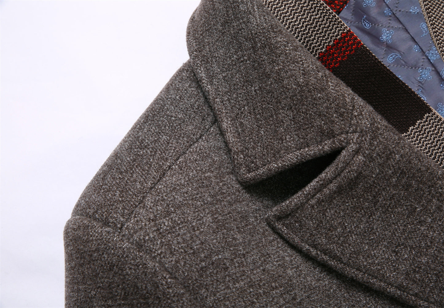 Manteau à revers épais pour hommes d'âge moyen